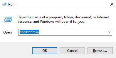 Run dialog in Windows