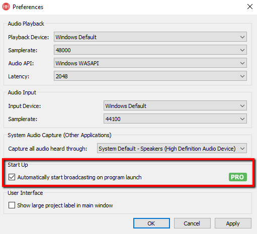 Connect and broadcast automatically with Rocket Broadcaster